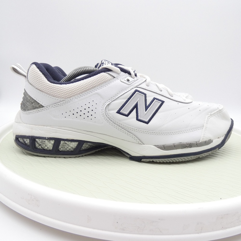 New Balance 806 Mens 11.6 4E Extra Wide White Navy Tennis Shoes MC806W